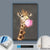Canvalight® Leuchtbild  Bubble Gum Giraffe  Hochformat Material wandbild.com