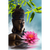 Canvalight® Leuchtbild Buddha Statue mit Seerose Hochformat Motive wandbild.com