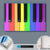 Canvalight® Leuchtbild  Bunte Klaviertasten  Querformat Material wandbild.com