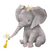 Canvalight® Leuchtbild Elefant & Entlein Quadrat Motive wandbild.com