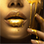 Canvalight® Leuchtbild Goldene Lippen Quadrat Motive wandbild.com