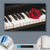 Canvalight® Leuchtbild  Klavier & Rose  Querformat Material wandbild.com