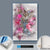 Canvalight® Leuchtbild  Leopard & Blumen  Hochformat Material wandbild.com