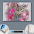 Canvalight® Leuchtbild  Leopard & Blumen  Querformat Material wandbild.com