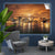 Canvalight® Leuchtbild Manhatten bei Sonnenuntergang Querformat Produktfoto wandbild.com
