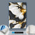 Canvalight® Leuchtbild  Marmor Blüten in weiß & gold  Hochformat Material wandbild.com