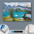 Canvalight® Leuchtbild  Sommermorgen am Bergsee  Querformat Material wandbild.com