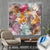 Canvalight® Leuchtbild Tiger & Blumen Quadrat Produktfoto wandbild.com