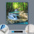 Canvalight® Leuchtbild  Tropischer Wasserfall  Quadrat Material wandbild.com