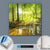 Canvalight® Leuchtbild  Wald mit Sonnenstrahlen  Quadrat Material wandbild.com