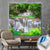 Canvalight® Leuchtbild Wald & Wasserfall No. 6 Quadrat Produktfoto wandbild.com