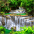 Canvalight® Leuchtbild Wald & Wasserfall No. 6 Quadrat Motive wandbild.com