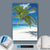 Canvalight® Leuchtbild  Weißer Strand & Kokospalme  Hochformat Material wandbild.com
