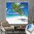 Canvalight® Leuchtbild Weißer Strand & Kokospalme Quadrat Produktfoto wandbild.com