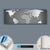 Canvalight® Leuchtbild  Weltkarte Edelstahloptik  Panorama Material wandbild.com