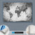 Canvalight® Leuchtbild  Weltkarte Grautöne  Querformat Material wandbild.com
