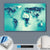 Canvalight® Leuchtbild  Weltkarte Kommunikation  Querformat Material wandbild.com