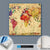 Canvalight® Leuchtbild  Weltkarte Retro Bunt  Quadrat Material wandbild.com