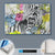 Canvalight® Leuchtbild  Zebra & Blumen  Querformat Material wandbild.com