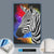 Canvalight® Leuchtbild  Zebra Pop Art No.1  Hochformat Material wandbild.com