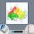 Canvalight® Leuchtbild  Zitrusfrüchte auf Eis  Quadrat Material wandbild.com