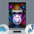 Spannbild  Affe Pop Art No.1  Hochformat Material wandbild.com