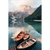 Spannbild Boote im Bergsee Hochformat Motive wandbild.com
