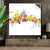 Spannbild Früchte in Spritzwasser Quadrat Produktfoto wandbild.com