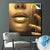 Spannbild Goldene Lippen Quadrat Produktfoto wandbild.com