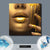 Spannbild  Goldene Lippen  Quadrat Material wandbild.com