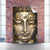 Spannbild Buddha Silber &amp; Gold Hochformat Wandbild 1