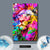 Spannbild  Pop Art Löwe  Hochformat Material wandbild.com