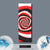 Spannbild  Spirale in rot weiß schwarz  Schmal Material wandbild.com