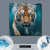 Spannbild  Tauchender Tiger  Quadrat Material wandbild.com