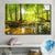 Spannbild Wald mit Sonnenstrahlen Querformat Produktfoto wandbild.com