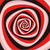 Spannbild Spirale in rot weiß schwarz Schmal Zoom wandbild.com