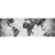Spannbild Weltkarte Graut&ouml;ne Panorama Wandbild 2