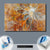 Wechselmotiv  Abstrakter Blütenzauber in orange  Querformat Material wandbild.com