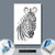 Wechselmotiv  Bleistiftzeichnung Zebra  Hochformat Material wandbild.com