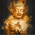 Wechselmotiv Buddha Golden Splash Quadrat Motive wandbild.com