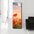Wechselmotiv Mohnblumenfeld bei Sonnenuntergang Panoramahochformat Produktfoto wandbild.com