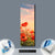 Wechselmotiv  Mohnblumenfeld bei Sonnenuntergang  Panoramahochformat Material wandbild.com