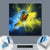Wechselmotiv  Papagei - Farbexplosion  Quadrat Material wandbild.com