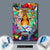 Wechselmotiv  Pop Art Tiger No. 2  Hochformat Material wandbild.com