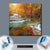 Wechselmotiv  Wald & Wasserfall No. 5  Quadrat Material wandbild.com