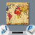 Wechselmotiv  Weltkarte Retro Bunt  Quadrat Material wandbild.com