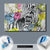 Wechselmotiv  Zebra & Blumen  Querformat Material wandbild.com