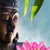 Spannbild Buddha Statue mit Seerose Hochformat Wandbild 3